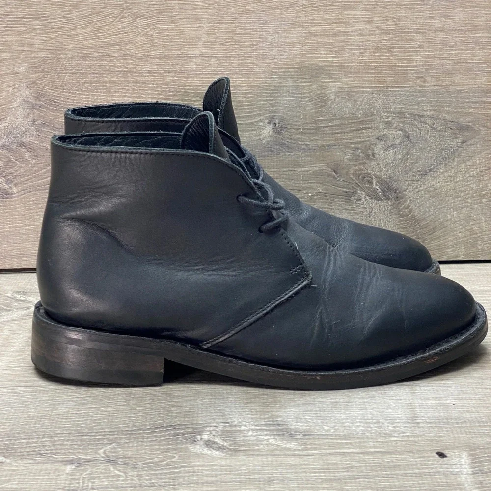 Thursday‎ Boot Co. Boots Scout Mens 6.5 (Fits 7.5) Black Leather Chukka Shoes